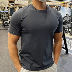 Wholesale Men Compression Running T Shirt Fitness <b>Tight</b> Mens Gym Workout Short Sleeve Slim Fit T-Shirt for Men - Product Image 2