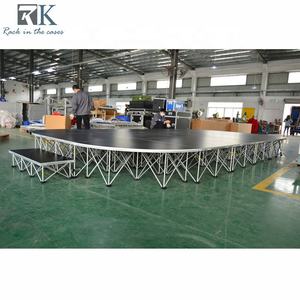 Plataforma de Madera de 4x4 pies, Estructura de Escenario Portátil de Aluminio para Exteriores, Escenario Móvil para Eventos - Product Image 5