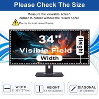 Filtre de confidentialité anti-espion à double sens, anti-regard indiscret, anti-UV, anti-reflet pour moniteur ViewSonic 34 pouces 21:9 ultra-large