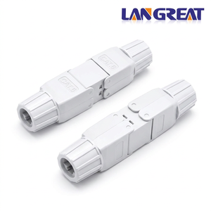 Coupleur en ligne Cat6 UTP <span class=keywords><strong>RJ45</strong></span> sans outil, boîtier de jonction <span class=keywords><strong>pour</strong></span> câble, 1 Gbit/s 250 MHz, clip de fixation, CE RoHS OEM - Product Image 4