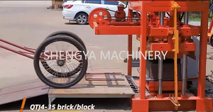 Máquina Semiautomática para Fabricar Bloques de Pavimento Shunya QTJ4-35 con Motor, Caja de Cambios y Bomba para <span class=keywords><strong>Ladrillos</strong></span> de Hormigón de Alta Eficiencia - Product Image 5