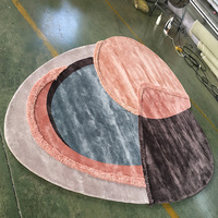 Tapis moderne de luxe en soie de bambou fait main, personnalisable en forme/taille/couleur, écologique pour la maison, le salon, la chambre et la lecture des enfants