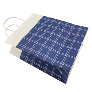 Gift Bag in Stock White Kraft <b>Paper</b> <b>Packaging</b> Bag with Handle Business Shopping Take Away Bag - Product Image 5
