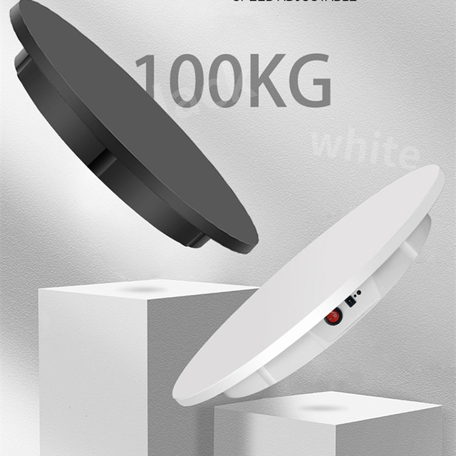 60cm Plateau Tournant Electrique Rotating Display Stand Photography Turntable with Load 100kg 360 Degree Rotating Turntable