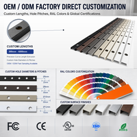 Profilé en aluminium pour bande LED, extrusion de profilés pour éclairage intérieur et extérieur, longueur personnalisée