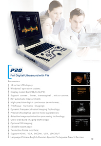 Ultrasonido de diagnóstico médico de alta calidad, Doppler de Color portátil, Echo Laptop Ecograph, accesorios para máquina de ultrasonido - Product Image 3