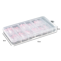 Vente Directe Usine Kits d'Ongles DIY Faux Ongles Français Mi-longs Couverture Complète Rapide à Coller (120 Pièces)
