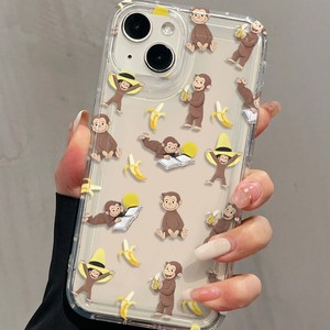 เคสโทรศัพท์มือถือลายลิงกล้วยน่ารักสำหรับ <span class=keywords><strong>iPhone</strong></span> 17 16 15 Air Pro Max แบบใส รูใหญ่ ป้องกันการกระแทก - Product Image 3