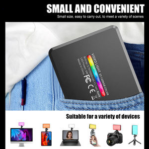 BAFANG Portable <span class=keywords><strong>LED</strong></span> caméra panneau lumineux 360 couleur Selfie lumière de remplissage Dimmable RGB éclairage de téléphone avec Clip - Product Image 5