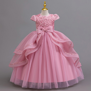 Vestido de tul irregular largo para niñas mayores, elegante traje de actuación para escenario de piano, disfraz de festival navideño - Product Image 2