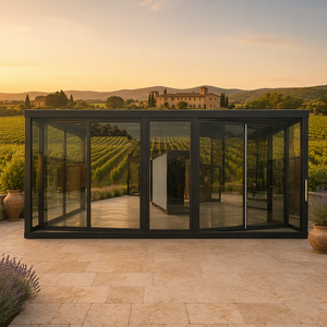 Maison conteneur extensible <span class=keywords><strong>de</strong></span> 20 pieds à double aile, villa préfabriquée pour invités, idéale pour vignobles, propriétés, complexes hôteliers <span class=keywords><strong>de</strong></span> luxe et retraites <span class=keywords><strong>de</strong></span> vacances - Product Image 1