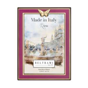 Marco de Fotos Beltrami de 4x6 Pulgadas Plateado con Diseño de Mariposa Dorada Fucsia - Product Image 1