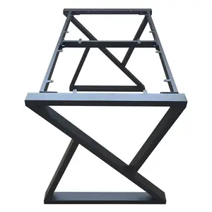 Supports pour jambes de Table en fer forgé, 2 pièces, cadre en métal et acier inoxydable