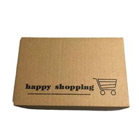 Boîte pliable en carton ondulé avec fermeture éclair et logo personnalisé, bande de déchirement pour un ouverture facile, idéale pour la promotion et l'expédition de produits alimentaires en e-commerce.