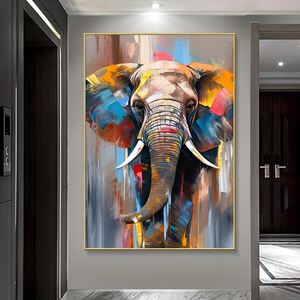 Éléphant moderne <span class=keywords><strong>Pop</strong></span> <span class=keywords><strong>Art</strong></span> toile <span class=keywords><strong>peinture</strong></span> mesure adapté à la décoration salons et chambres affiches sur toile - Product Image 4