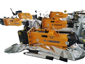 Marteau briseur hydraulique SB43 jaune robuste avec burin, 375 kg, pour excavatrices de 6 à 9 tonnes - Product Image 2