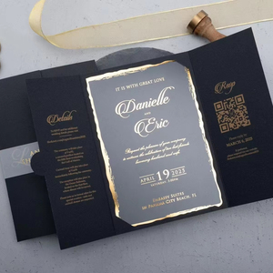 Nhà máy cao cấp tùy chỉnh letterpress giấy nghệ thuật Thiệp mời in ấn, kết cấu handmade giấy in ấn - Product Image 6