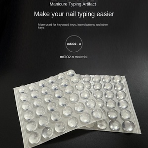 Haute Transparent écologique dessin animé mat stratification Silicone Nail Art Protection clavier bouton autocollant promotionnel - Product Image 3
