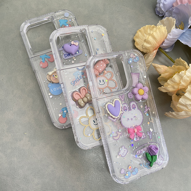 Custom Epoxy Resin Bling Cartoon Printed Phone Cases Back Cover for OPPO A12 A16 A17 A53 A32 Reno 7 4G 6 Lite