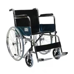 Lan Kang Manual Wheelchair Electroplated <b>Frame</b> Aluminum Pedals Lightweight Foldable Home Use - Product Image 2
