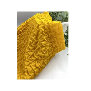 Đài Loan chất lượng sợi nhuộm căng nếp nhăn vải với vật liệu màu xanh lá cây và chế biến