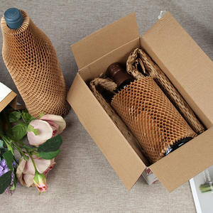 Pelindung Kertas Kraft Sarang Lebah Tiga Dimensi Anti-benturan Dapat Didaur Ulang untuk Barang Pecah Belah Anggur Merah - Product Image 2