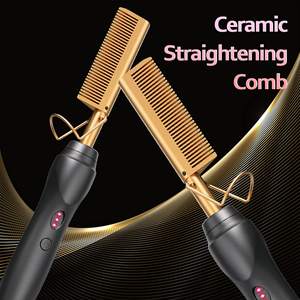 Pelurus rambut elektrik 2 dalam 1, Sisir pengeriting rambut listrik profesional, sisir panas multifungsi 2025 - Product Image 2