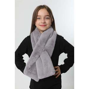 Écharpe en peluche anthracite pour fille, cache-cou Byn001 - Anthracite - Product Image 3