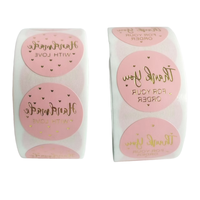 Pegatinas de Agradecimiento Personalizadas Holográficas Resistentes al Aceite, Logotipo Personalizado, Ecológicas, Reciclables, Adhesivas, de Papel, para Embalaje