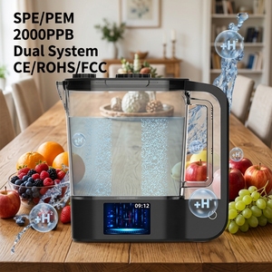 <span class=keywords><strong>Generatore</strong></span> Portatile <span class=keywords><strong>di</strong></span> Acqua Idrogenata da 2L, 2000PPB, Tecnologia SPE PEM, Sistema Duale con Doppie Celle Elettrolitiche, Bollitore per Uso <span class=keywords><strong>Domestico</strong></span> e Esterno - Product Image 1