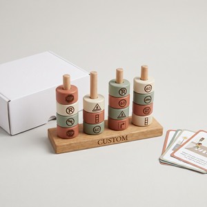 Jeu <span class=keywords><strong>de</strong></span> tri et d'empilage <span class=keywords><strong>de</strong></span> <span class=keywords><strong>panneaux</strong></span> <span class=keywords><strong>de</strong></span> <span class=keywords><strong>signalisation</strong></span> <span class=keywords><strong>routière</strong></span> en bois Montessori personnalisé, jouet sensoriel éducatif OEM pour l'apprentissage <span class=keywords><strong>de</strong></span> la sécurité <span class=keywords><strong>routière</strong></span>, carte éducative colorée - Product Image 1