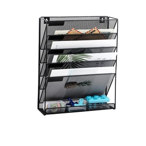 Organizador de Archivos Multifuncional de <span class=keywords><strong>Hierro</strong></span> para Montar en la Pared, con 5 Niveles, para Documentos, Periódicos y Revistas - Product Image 1