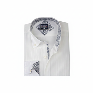 Básico blanco camisa de los hombres - Product Image 2