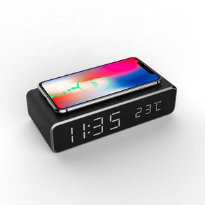<span class=keywords><strong>Cargador</strong></span> inalámbrico portátil con pantalla LCD, dispositivo con despertador Digital LED y pantalla de temperatura, OEM - Product Image 2