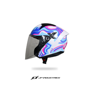 Casco Abierto JPX Nova X V2 Motif N3 con Doble Visera para Ciclismo, Protección para Bicicleta, Diseño Unisex, Superventas - Product Image 1