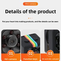 Mini caméra vidéo DV DVR Full HD 720p/1080p, micro caméra enregistreur avec vision nocturne pour l'action intérieure/extérieure, caméra sportive DV