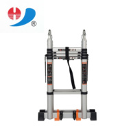 Échelle télescopique extensible en aluminium épais de conception moderne, échelle pliante à hauteur extensible élevée