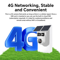 Caméra PTZ sans fil 4G WiFi alimentée par énergie solaire Hieasy 6MP 4K Sécurité extérieure Caméra CCTV solaire avec carte SIM 4G