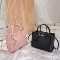Sac à main pour femme motif litchi, nouveau sac fourre-tout coréen en PU pour fille, sac à bandoulière imprimé pour téléphone portable pour femme