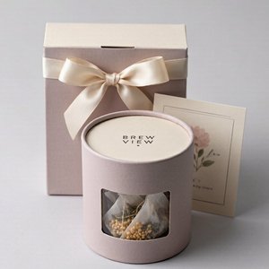Caja de Regalo Cilíndrica de Cartón Redonda de Lujo Personalizada para Té, con Impresión de Logotipo, OEM ODM - Product Image 2