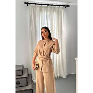 Conjunto de Dos Piezas Color Camel para Mujer, Disponible al por Mayor - Product Image 3