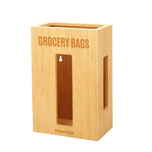 Boîte de rangement pour sacs d'épicerie en bambou 12L, organisateur d'armoire, rangement de cuisine - Product Image 5