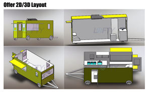 Camion de restauration rapide mobile professionnel pour <span class=keywords><strong>bar</strong></span> à cocktails, taverne, café, restaurant - Product Image 5