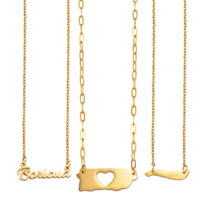 Collar de <span class=keywords><strong>Acero</strong></span> <span class=keywords><strong>Inoxidable</strong></span> con Colgante de Corazón de Puerto Rico PR Knife Libre Boricua para Mujer, Joyería Étnica Tradicional # 569762 - Product Image 2