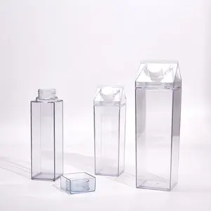 Refrigerator Organizer Plastic Fridge Juice Water Bottle Storage Portable Reusable Milk Box Shaped Water Container Juice Tea Jug
