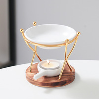 Réchaud d'aromathérapie en fer à bois double danse Lampe à huile essentielle Chauffe-bougie pour le commerce extérieur Amazon Ventes transfrontalières