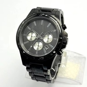 Reloj Casual de Negocios con Caja de Acero Plateado, 3 Subesferas, Cronógrafo con Detalles Plateados, Reloj Deportivo Monocromático 2025 - Product Image 3