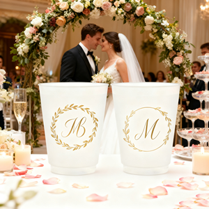 Bicchiere in Plastica Riutilizzabile da 12oz/9oz/500ml/300ml per Bevande Fredde e Caffè, <span class=keywords><strong>con</strong></span> Stampa <span class=keywords><strong>Nome</strong></span> Personalizzata - Product Image 1