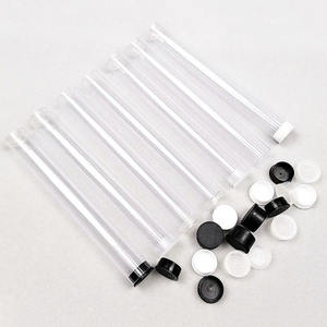 150mm uzunluk en kaliteli sert şeffaf silindir plastik tüp şeffaf plastik silindir tüp ambalaj kapaklı konteyner - Product Image 5