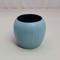 Pot à bougie en céramique côtelée mate, couleur unie, forme baril, 238 ml, moderne, pour aromathérapie, décoration intérieure, Noël, écologique